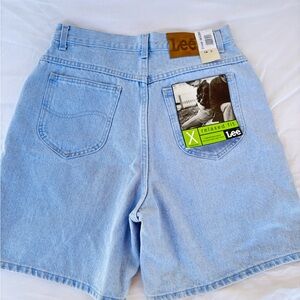 Vintage Lee Relaxed Fit Light Blue womens Denim Shorts